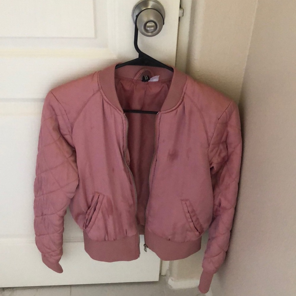 Pink Bomber Jacket from H&M size 8